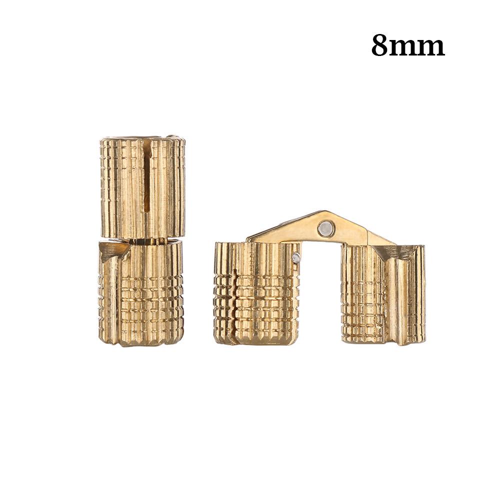 8-18mm Furniture Brass Hinges Concealed Hinges Cylindrical Hinges For Invisible Door Small Closet Cupboard Durable Door Hardware