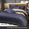 Four-piece Set of Pure Cotton Bedding Light Luxury Skin-friendly and Breathable Washed Sheets Quilt Covers Pillowcases