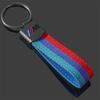 For BMW M Performance E46 E90 E60 F10 F30 E39 E36 F20 E87 G30 E92 E91 X5 3D Metal Keyring Leather Car Keychain Key Chain Rings knpc33
