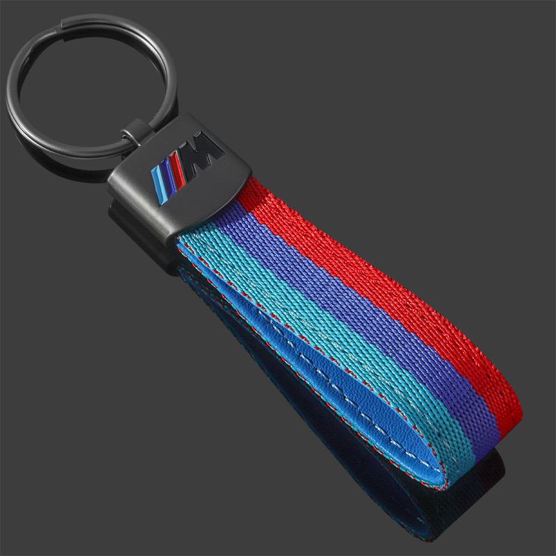 For BMW M Performance E46 E90 E60 F10 F30 E39 E36 F20 E87 G30 E92 E91 X5 3D Metal Keyring Leather Car Keychain Key Chain Rings knpc33