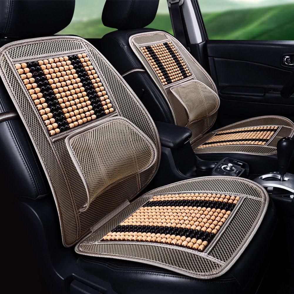 Cars Auto Parts Cover Seat Cooling Summer Beads Mesh Cushion Mat Car Universal Wood Massage