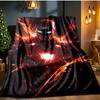 Iron Hero's Rise Blanket Flannel Throw for Sofa, Indoor, Camping, Living Room, Office, Chair, And Bed Soft Birthday Gift