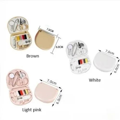 Portable Handheld Sewing Kit, Mini Travel Sewing Machine with Threads, Needles, Buttons for Emergency Clothing Repairs, Home