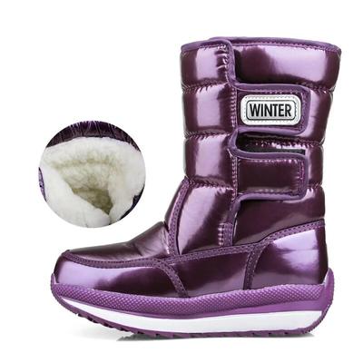 Зимние сапоги, зимняя сохраняющая тепло хлопковая обувь для женщин, нескользящие водонепроницаемые ботинки до середины икры на платформе, большие размеры 36–40