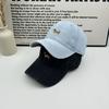 Spring new cute puppy embroidered baseball cap children big head circumference show face small denim cap fashionable and versatile