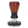 58.5MM Coffee Tamper Spring Loaded Stainless Steel Wooden Handle Coffee Press Tamper for Coffee Maki