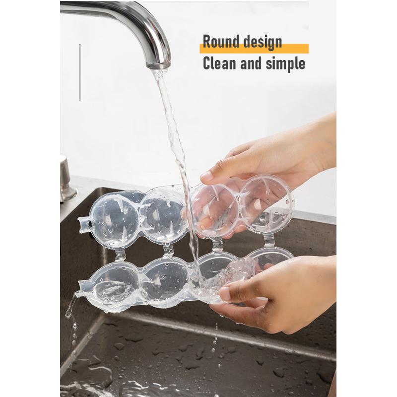 Практичная форма для изготовления кубиков льда для коктейлей, соков, барных аксессуаров, домашняя сфера «сделай сам», круглый шар, 4 полости, форма для шариков для мороженого, сетка