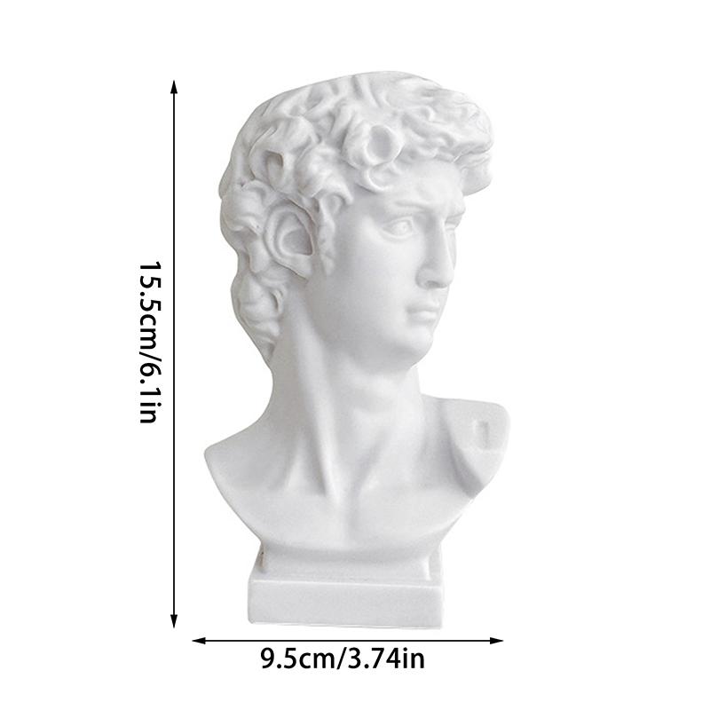 Creative Statue Of David Shape Brush Pot Desktop Ornaments Storage Box Household Makeup Brushes Organizer