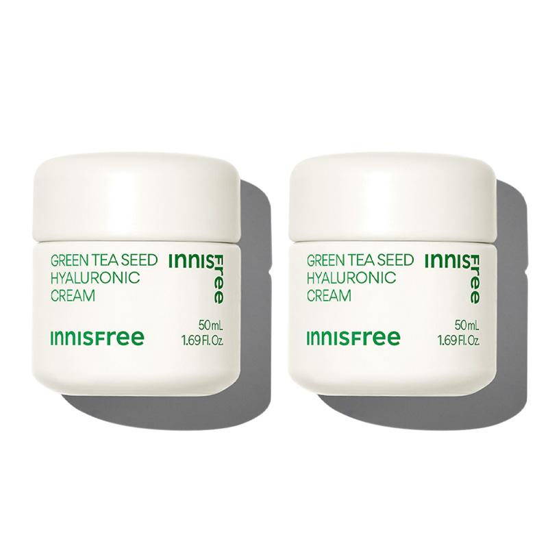 Innisfree Green Tea Seed Hyaluronic Cream 50ml, Safe for Acne-prone Skin & Sensitive Skin (3 Options)
