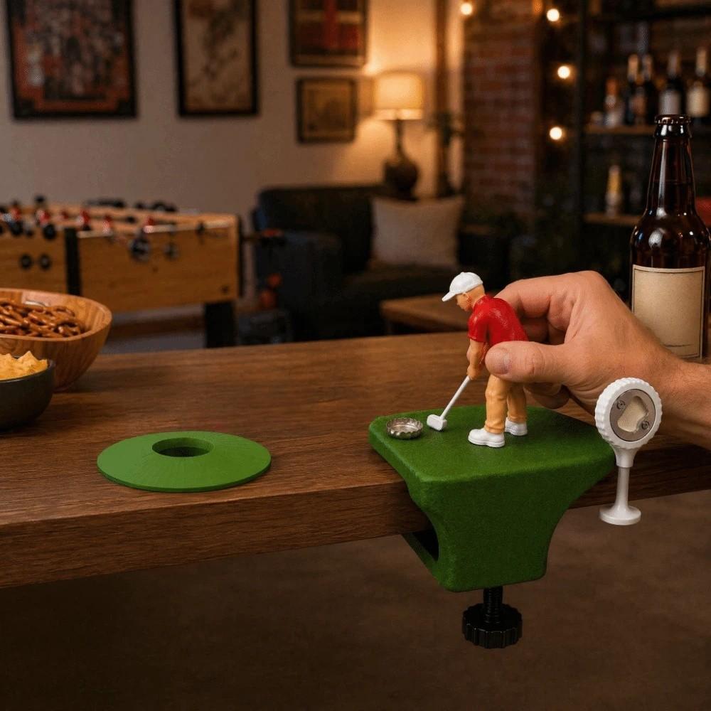 Fun Golf Swing Bottle Opener 3D Printed Bottle Cap Catcher Golf Ball Themed Bottle Opener Kitchen