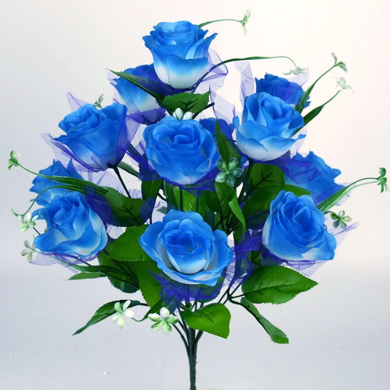 12-головое искусственное цветочное композиция из роз для свадеб и домашнего декора - Идеально для гостиной, журнального или кофейного столика
