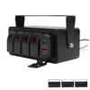Панель с 4-клавишными тумблерами DC 12-24V с USB-зарядным устройством Type C PD QC3.0, водонепроницаемая, универсальная, для автомобиля, грузовика, лодки, дома на колесах, UTV, ATV