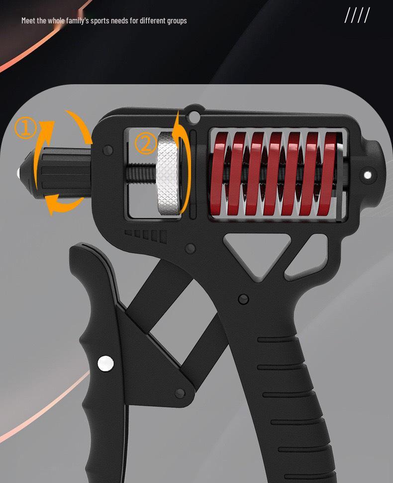 Unisex Adjustable Hand Grip Strengthener & Finger Trainer with Counter