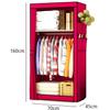 Nyana Home Fabric Dressing Room Wardrobe with Side Pockets 160x70x45cm