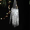 12 Pcs Clear Crystal-like Icicles Pendant Realistic Icicle Hanging Ornament Simulated Spiral Ice