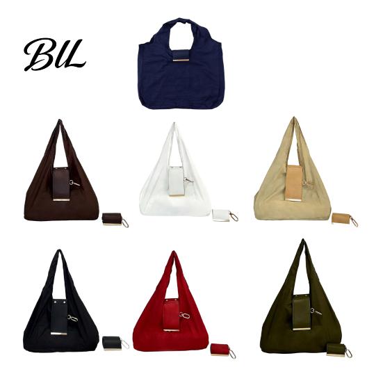 Collapsible Nylon Tote Foldable Shoulder Bag for Women, Durable PU And Large Capacity Women's Casual Bag, Lightweight Portable Travel Shopping