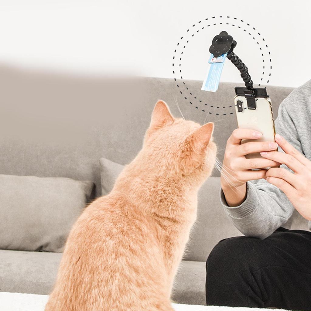 Dog Selfie Treat Clip Rotatable Stable Firm Cat Pet Selfie Stick Smartphone Attachment for Phone Camera
