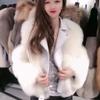 Autumn and Winter New Imitation Fur Jacket Women's Locomotive Clothing Leather Jacket Imitation Fox Hair Short Top Looks Thin