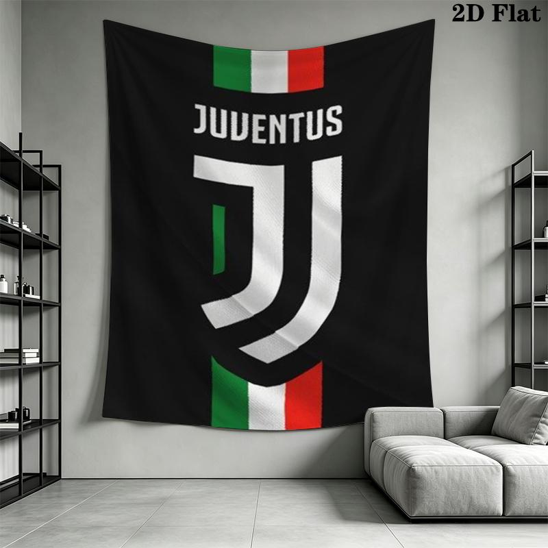 Juventus FC Wall Tapestry Aesthetic Wall Hanging Printed Fabric Blanket Decorative Tapestries for Bedroom Living Room Home Decor