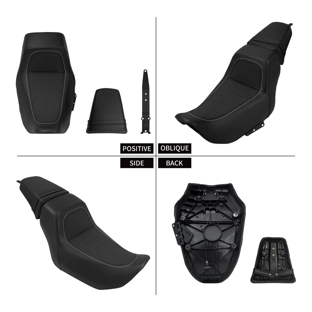 Motorcycle Two-Up Seat Driver Passenger Saddle Cushion Seats For Harley Nightster RH975 22-24 RH975S 23-24 Front Rear Dual Seat