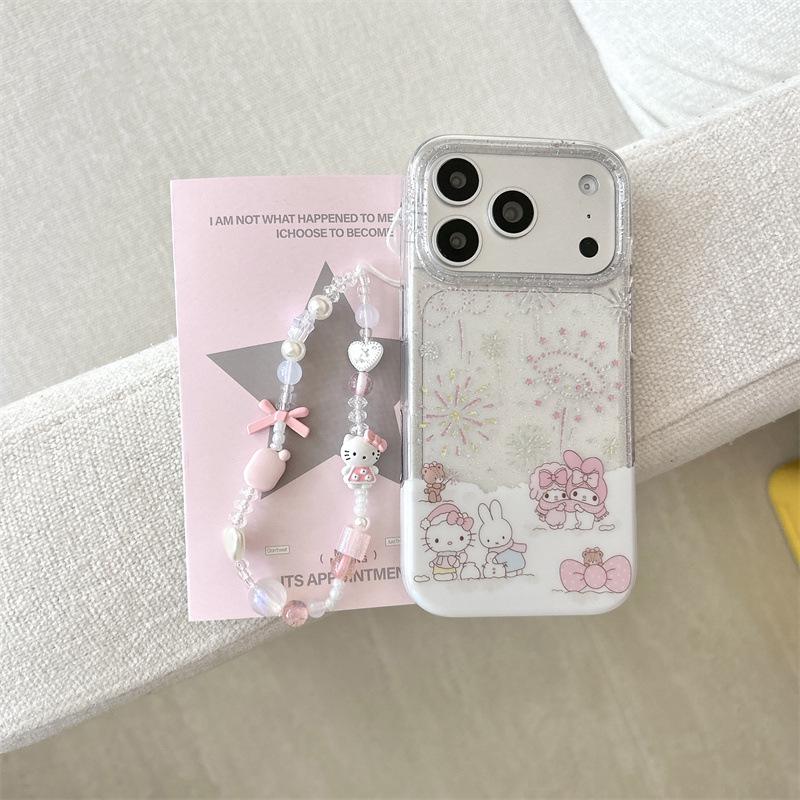 Чехол Sanrio Gilded Fireworks для iPhone 17/16 Pro Max/15/14 для женщин - Дизайн Зимнее Снежное Поле