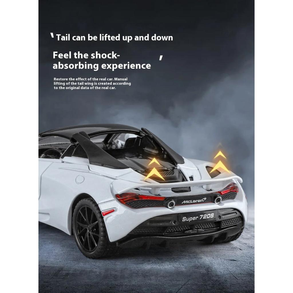 Сплав Литой 1/32 McLaren 720S Кабриолет Спорткар, Верните Детские Игрушечные Машинки, Настольные Украшения, Подарки для Мальчиков
