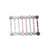 8-Color Lacquered Tongue or Nipple Stainless Steel Piercing Jewelry