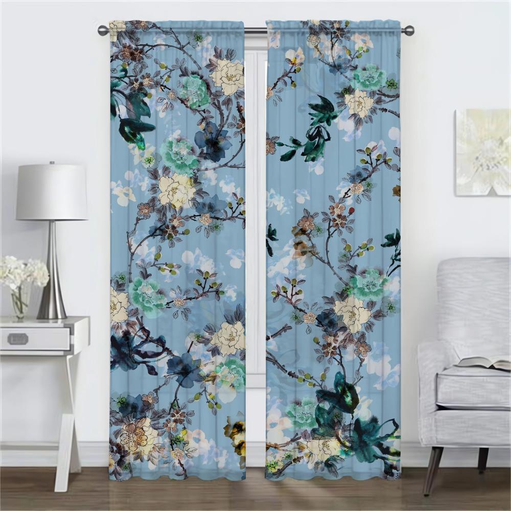 Цветы затемняющие шторы для камеры гостиная занавеска тюль для спальни оттенки домашний интерьер шторы 2 шт перегородка