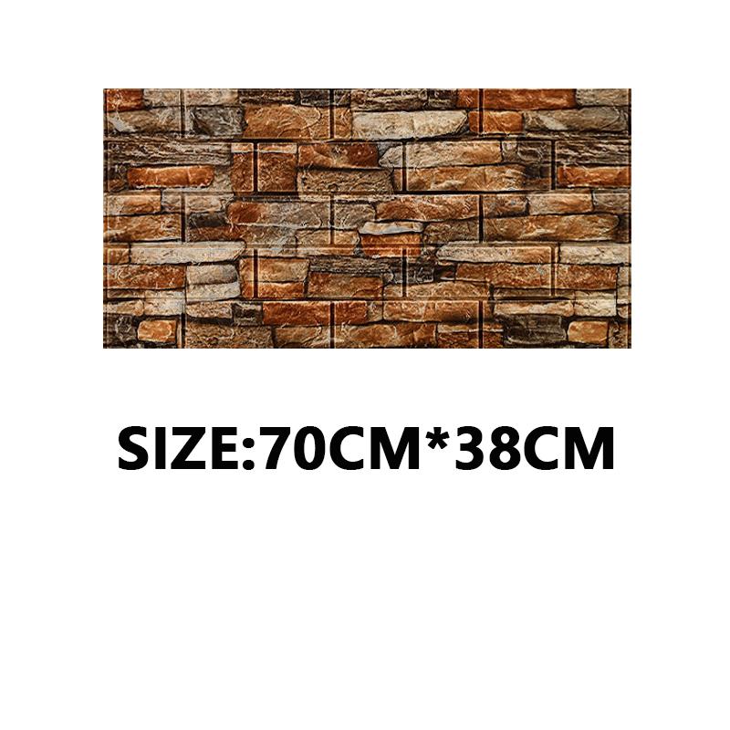 5/10Pcs 70cmX38cm Foam 3d Three-dimensional Wall Stickers Self-adhesive Crashproof Flexible Packaging Decorative Waterproof Wall Paper