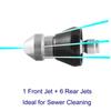 Мощный напорный очиститель канализационных труб, насадка для мойки стоков, 1 передняя, ​​6 задних форсунок, 1/4 дюйма, быстроразъемная насадка с резьбой