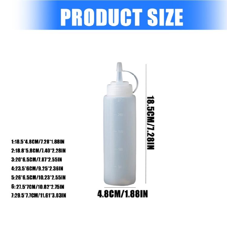 Multipurpose Squeeze Bottle For Precise Liquid Measurement Plastic Sauce Dispenser Leak Proof Condiment Holder