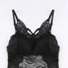 Gothic Black Mesh Butterfly Cropped Tank Top Lace Vest Tops Backless Sexy