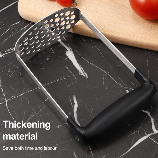 Potato Masher with Ergonomic Handle Food Grade Portable Hand-held Vegetable Fruit Smasher Stainless-Steel Kitchen Tool