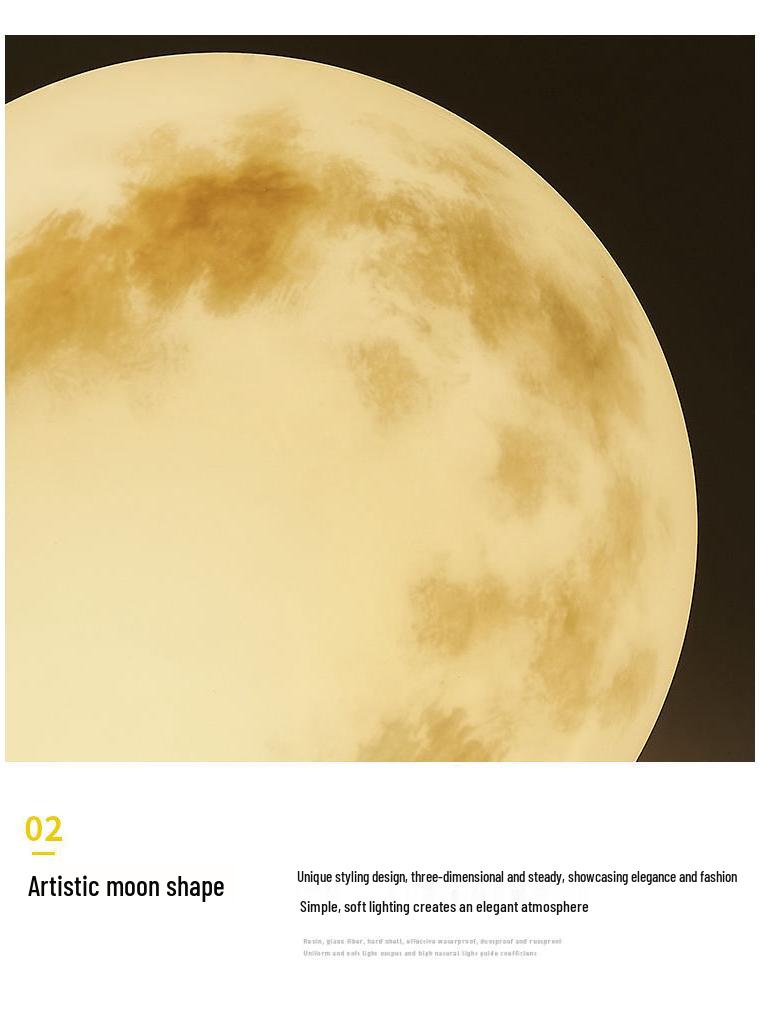 Водонепроницаемый лунный светильник на солнечной батарее для украшения сада, газона и двора