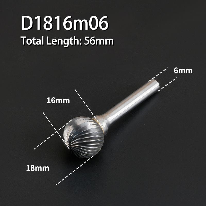 Круглый напильник из сплава YG8, 1 шт., круглый D-образный, с одним шлицем, шлифовальная головка из вольфрамовой стали для резьбы по дереву, фреза из твердого металла 3–16 мм