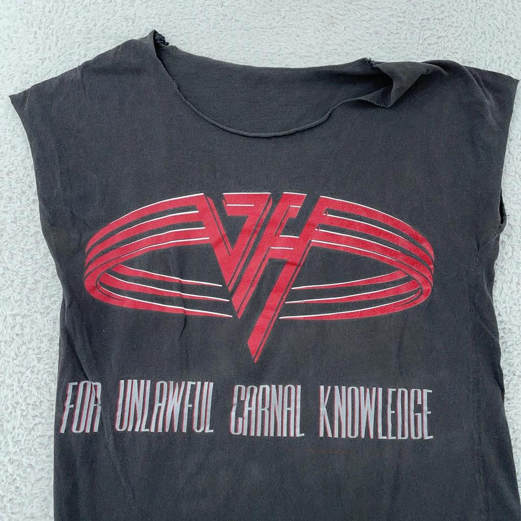 Винтажная футболка Van Halen 1992 года с обрезанными рукавами, укороченный крой, размер XS, для тура "Unlawful Carnal Knowledge"