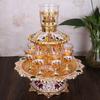 Русский европейский диспенсер для вина, ретро-орнаменты из оловянной бронзы, металлические наборы для вина, бокалы для вина, восемь бокалов для вина, деловые подарки
