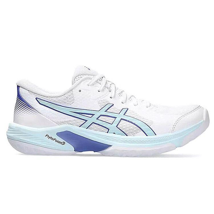 Asics Beyond FF Cushioning Breathable Lightweight Low-Top Badminton Shoes Women Shoes White Aqua 1072A095-100
