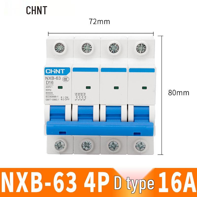 Автоматический выключатель Chint NXB: 1P, 2P, 3P, 4P Бытовой тип D Трехфазный разъединитель 380 В.
