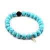 Bracelet Turquoise Beads + Matte Black Onyx 8 Mm