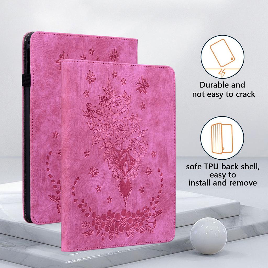 For Samsung Galaxy Tab A11 8.7 Inch SM-X130 SM-X135N 2025 Rose Flower Case Tab A9 8.7 2023 SM-X110 SM-X115 Tablet Cover