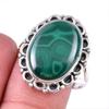 Natural Malachite Gemstone 925 Solid Sterling Silver Jewelry Ring Size 10 Q8j92