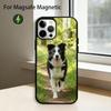Умная собака Бордер-колли Чехол для телефона iPhone17,16,15,14,13,12,11 Plus,Pro Магнитный с поддержкой Magsafe Беспроводная зарядка