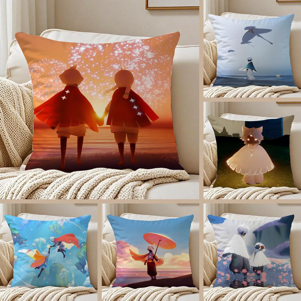 Games Sky ChilDRen of the Light Cushion Cover Pillowcase Ultra Soft Skin Friendly Fabric Cloud Like Comfort Concealed Zipper