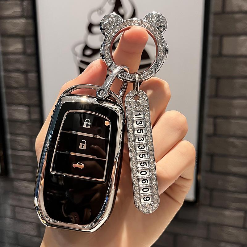 Чехол для ключей из ТПУ для Toyota Hilux Fortuner Land Cruiser Camry Coralla Crown RAV4 Highland, аксессуары для ключей