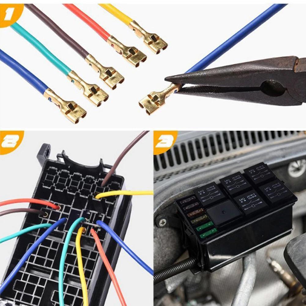 15-позиционная коробка с предохранителями и реле DC 12V 24V с 10 реле 40A, блок предохранителей, 4-контактные или 5-контактные реле для автомобилей, морских судов, RV, лодок, фургонов