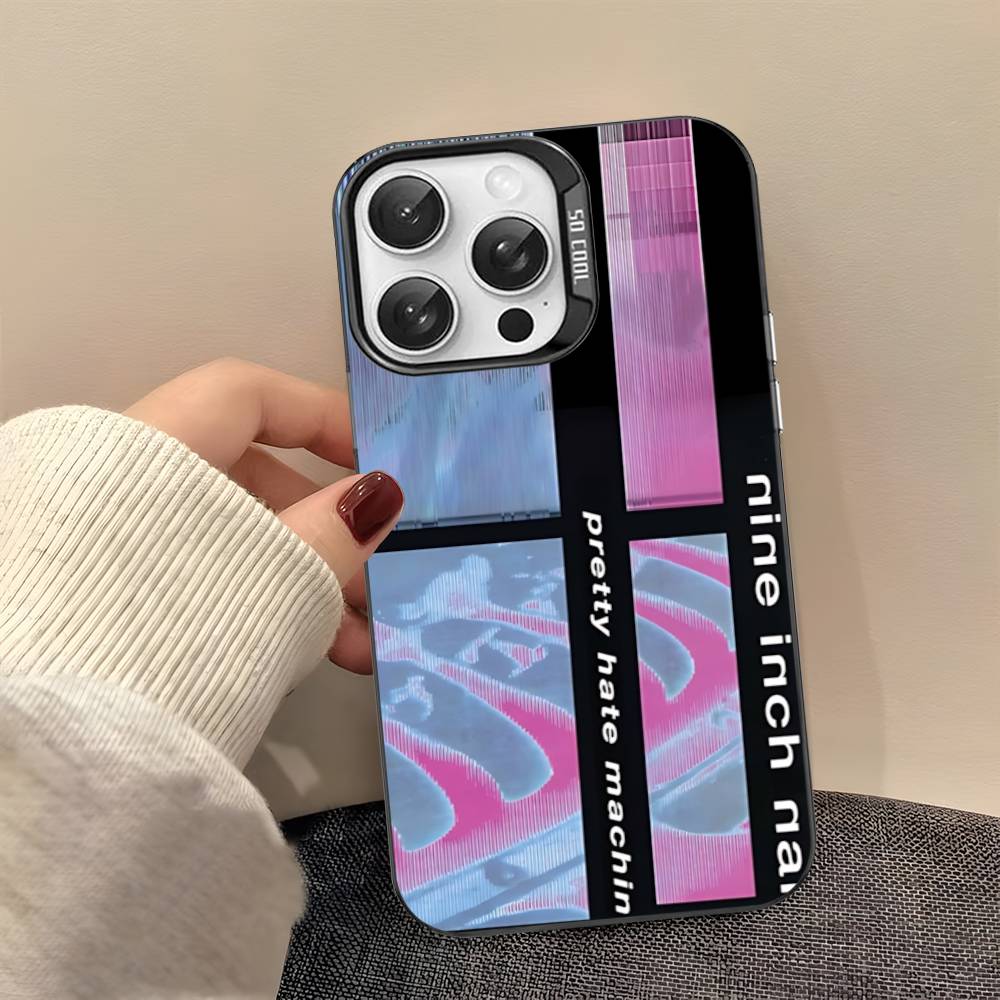 1pc Rock Band Nine I-Inch N-Nails Phone Case For IPhone 16 15 14 13 12 11 17 Pro MAX Plus Pro Matte Shockproof Cover