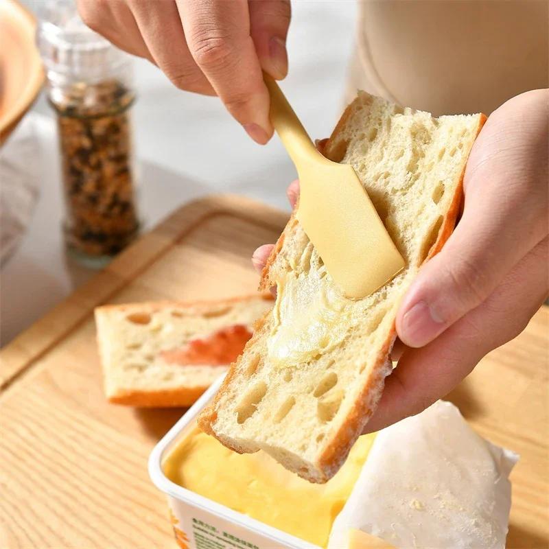 Silicone Spatula Set Double-Headed Scraper Long Hand Stirring Spoon Jam Cream Deep Bottle Spatula Coffee Spoon Party Supplies