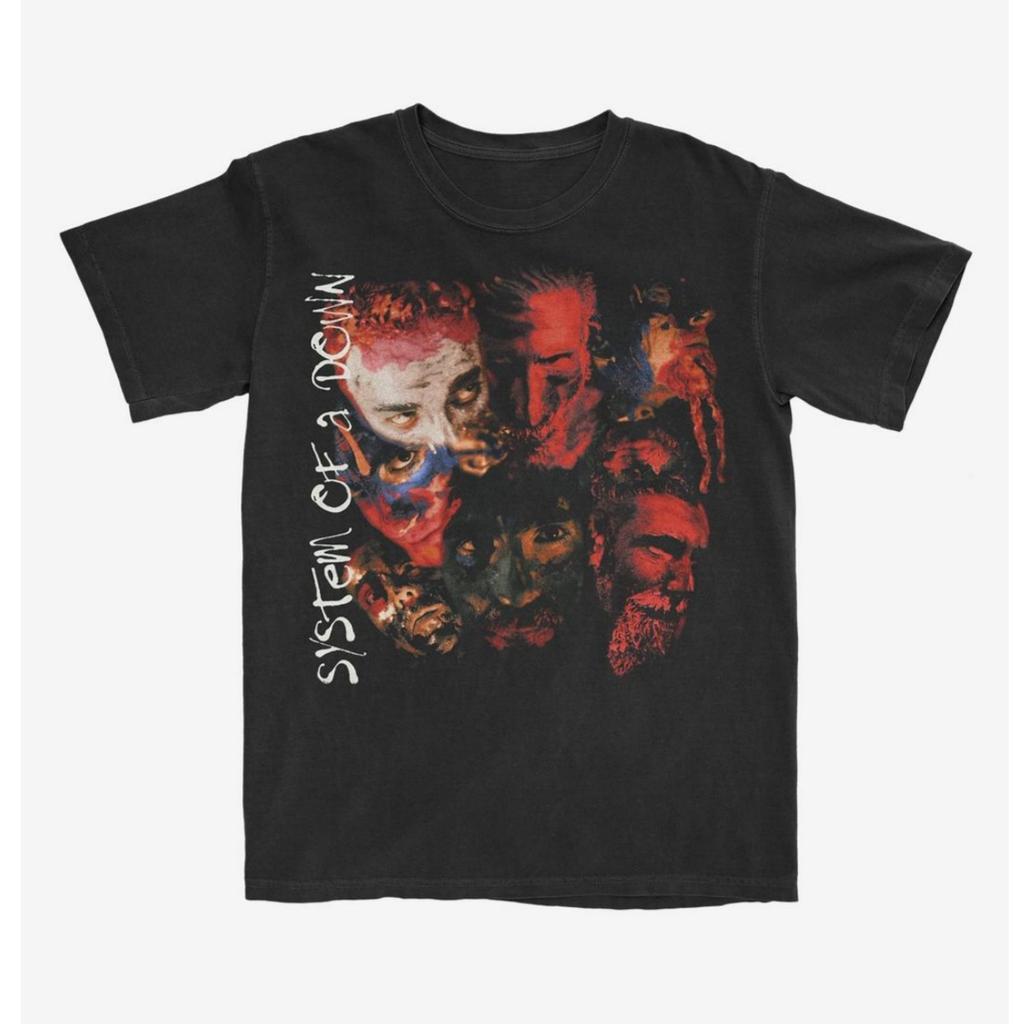Hot System of A Down Cotton Band Shirt Unisex Summer Short Sleeve Fashion Brand Tee Luxury Casual Vintage