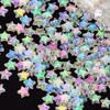 50/100/200pcs Acrylic Star Shaped Beads, Charming Star Shaped Beads, Transparent Acrylic 10mm Colored Beads, DIY Jewelry Craft Necklace Making
